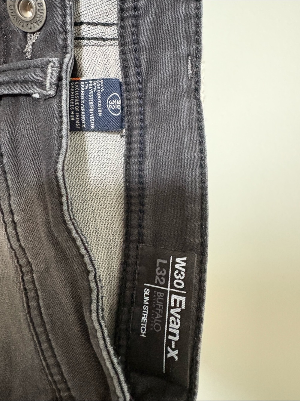 Buffalo David Bitton Slim Stretch Men’s Jeans in Charcoal